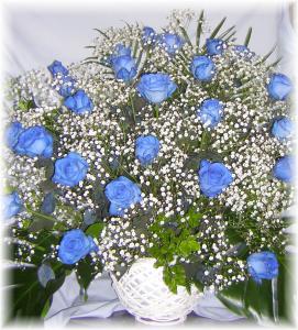 ブルーのバラのアレンジメント｜「千花園」　（大阪府大阪市浪速区の花キューピット加盟店 花屋）のブログ